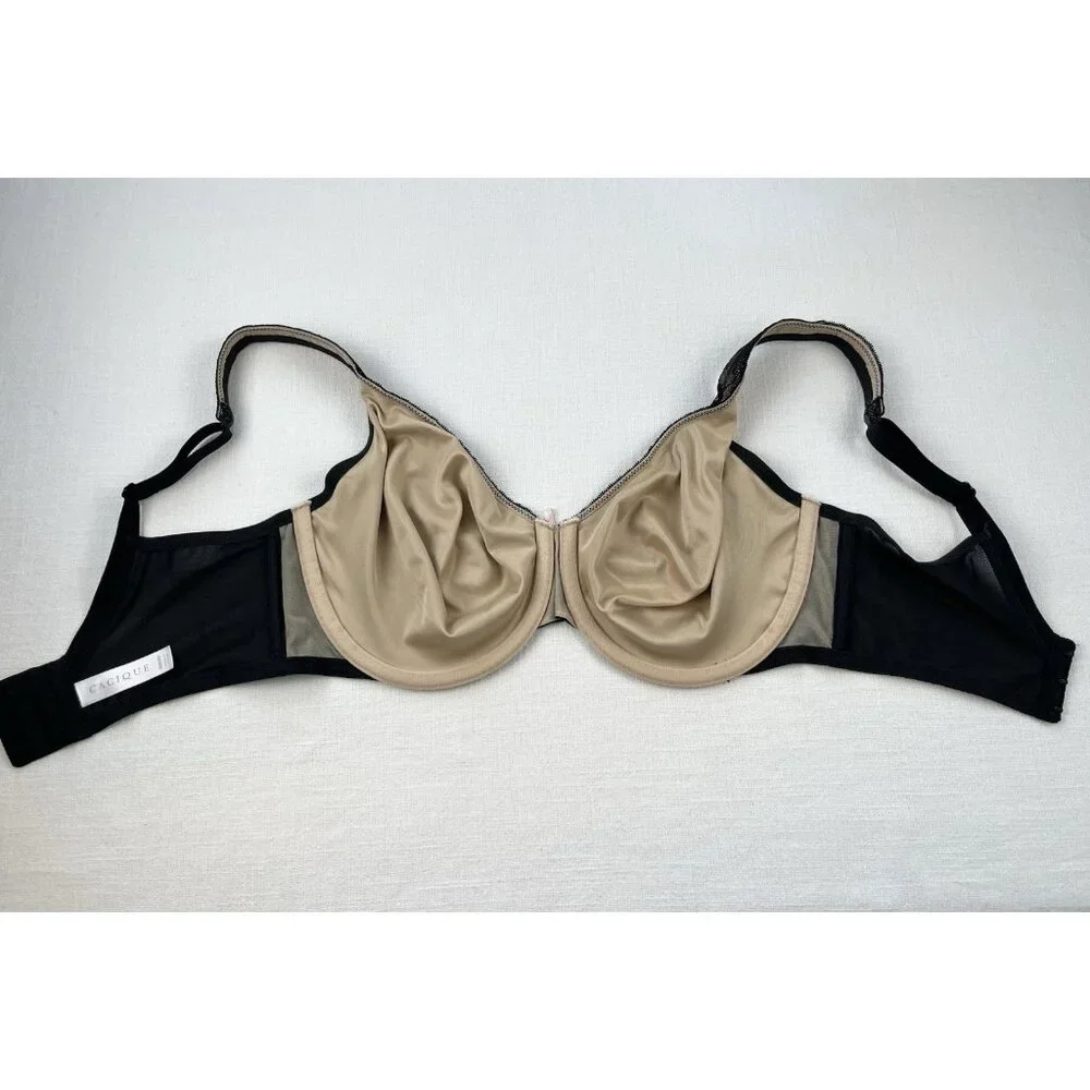 Cacique Black‎ Lace Bra Underwire Full Coverage 36DDD